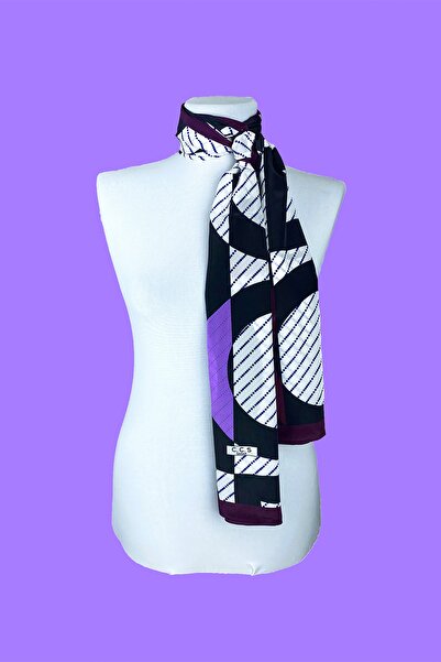 Sarar Kadın Inci Ipeği Desenli Fular-şal 45x180 Cm