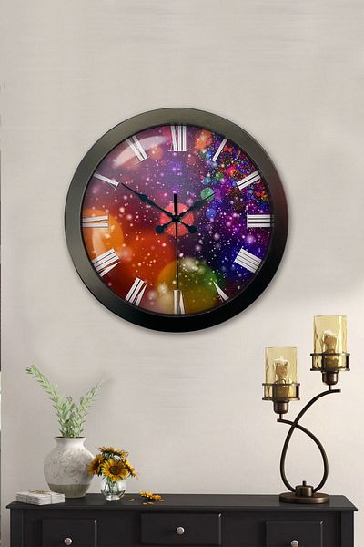 Kasva Concept Gift 36 cm Black Metal Creative Wall Clock