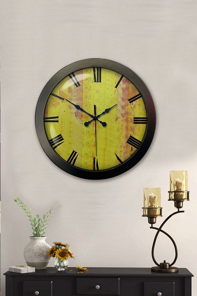 Kasva Concept Gift 36 cm Black Metal Vintage Design Wall Clock