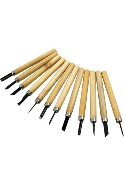 Genel Markalar 12 Parça Ahşap Oyma Hobi Heykel Set Ağaç Oyma Set Kalem Set Hobi Oyma Bıçakları