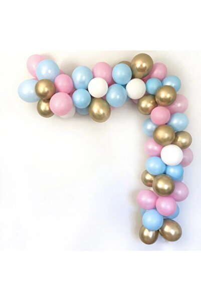 BEST PARTİ DOĞUM GÜNÜ PARTİ SÜSLERİ Gender Reveal Party Soft Chrome Gold Ball...