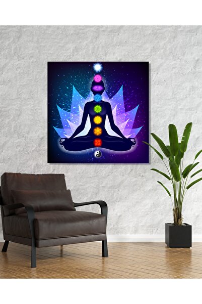 StellaStore Hint Buda Meditasyon 7 Çakra Yoga Spor Kanvas Tablo
