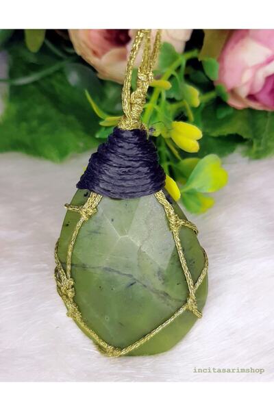 inci nida Yeşim Taşı Kolye Yeşim Taşı Tasarımla Buluştu