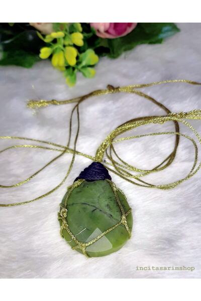 inci nida Yeşim Taşı Kolye Yeşim Taşı Tasarımla Buluştu