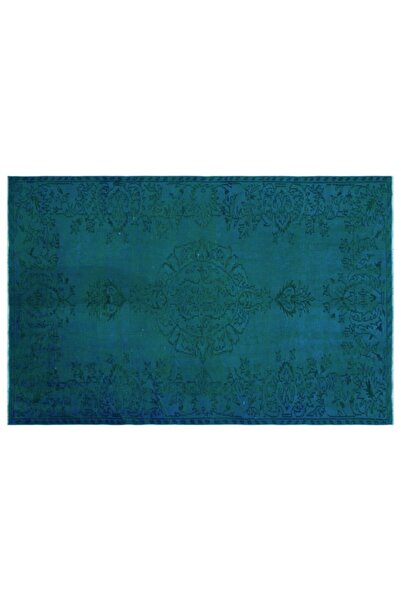 Apex El Dokuması Vintage Yün-pamuk Turkuaz Halı 27647 161 X 240 Cm