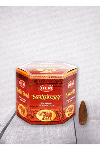 Hem Sandalwood Geri Akışlı Konik Tütsü 20 Backflow