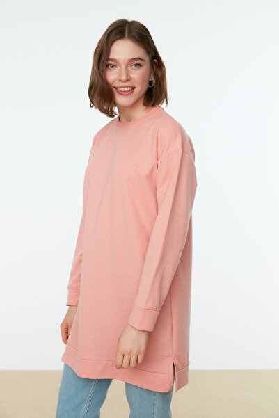 Trendyol Modest Pink-Mink 2 Pack Crew Neck Basic πλεκτό φούτερ TCTAW22TW0152