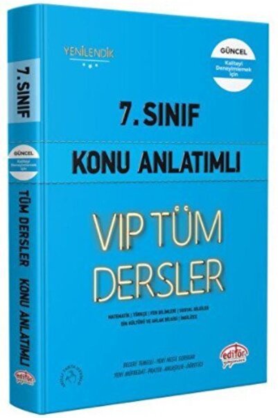 Editör Yayınevi 7.sınıf Vip Tüm Dersler Konu Anlatımlı Editör Yayınları
