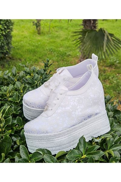 Ayakkabı Tutkusu Stilo ® Toc ascuns în interior 13 cm Pantofi de mireasă din satin