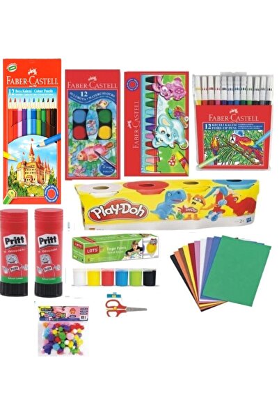 Faber Castell Faber Castel 12'li (kuruboya-sulu-pastel-keçeli) Prit - Playdoh...