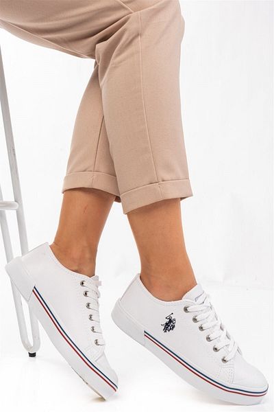 U.S. Polo Assn. Pantofi de sport pentru femei Penelope White, din piele PU