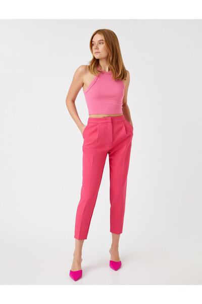 Koton Pleated Capri Trousers