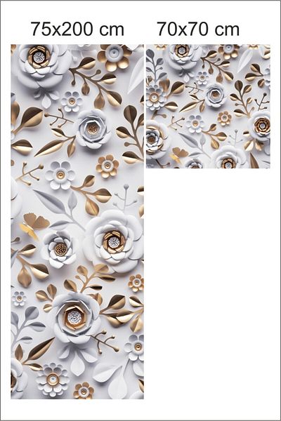 efekt reklam Refrigerator And Dishwasher Cover Plating Gold Flower Self Adhesive Sticker Foil Coating