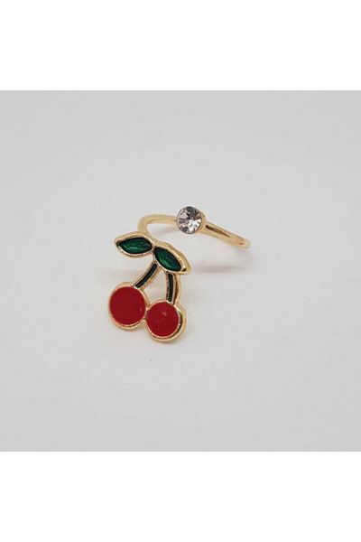 AlpCollection Yellow Cherry Figured Women's Height Adjustable Ring