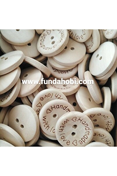 fundahobi زر خشبي مصنوع يدويًا مقاس 20 مم