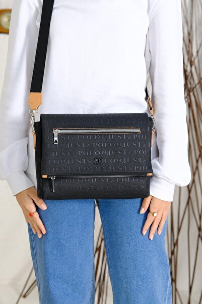 Just Polo Kadın Gofraj Baskılı Vegan Çapraz Omuz Çantası Jp-4032-00