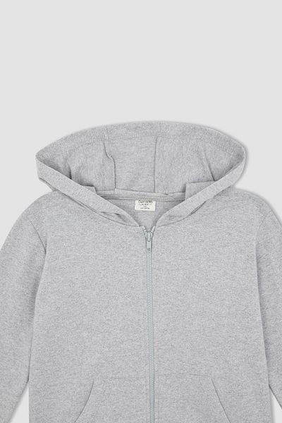 DeFacto Boy's Hooded Sweatshirt Fabric Recycled Cardigan