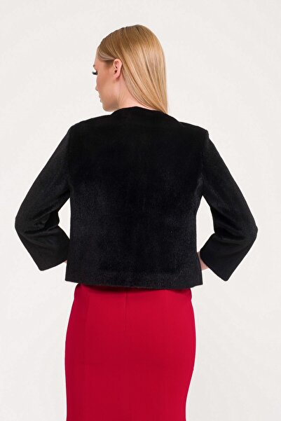 SpringStore Siyah Kürk Abiye Ceket