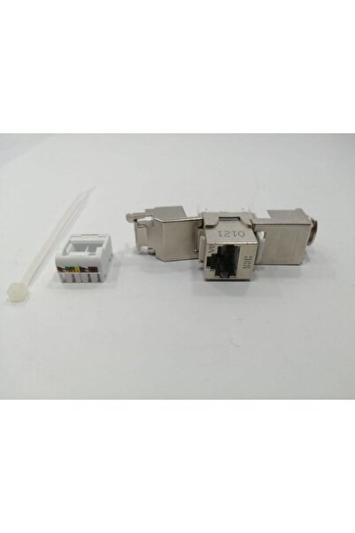 HCS J6a-00826 Metal 8p8c Rj45 Keystone Jack Cat6a T568a/b 180 Derece