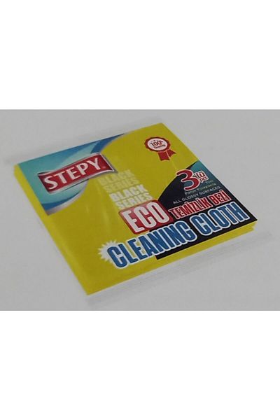 STEPY Black Cleaning Cloth 3 Pack (Price for 10 Pieces)