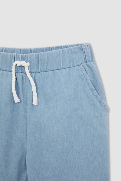 DeFacto Pantaloni de jeans cu talie elastică pentru fete, cu croiala dreaptă