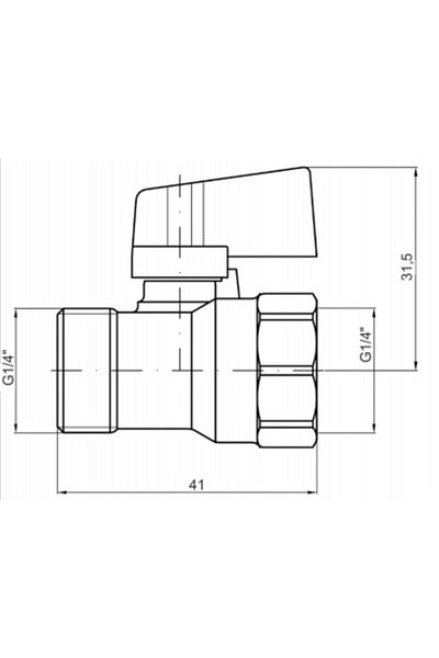 Pakkens 1/4'' Mini Ball Valve 16 Bar 80°c Temperature Resistance