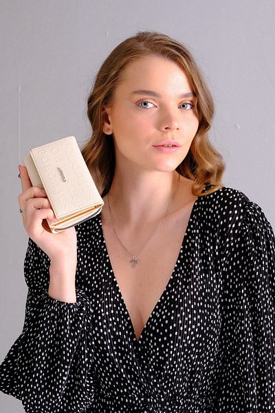 Just Polo Women's Magnet Cover Zippered Mini Wallet Mds1002