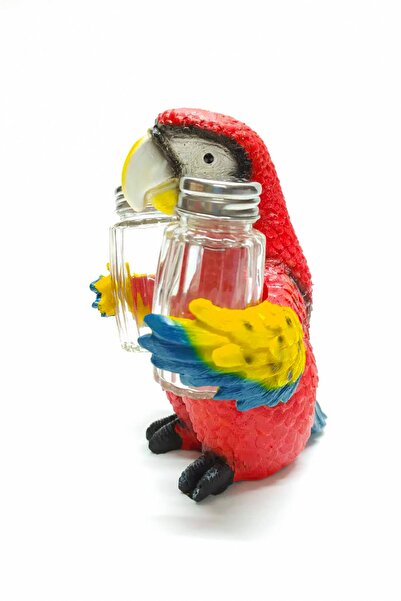 mrc Sevimli Papağan Tasarım Dekoratif Büyük Tuzluk Biblo