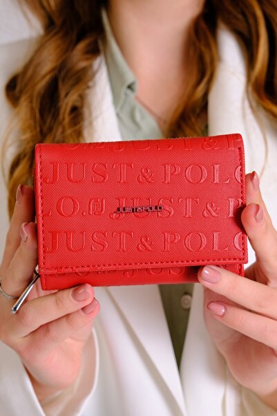 Just Polo Women's Magnet Cover Zippered Mini Wallet Pbu1002