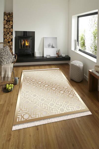 Modern home Tasarım Desenli Dijital Baskı Salon Halısı Yıkanabilir Kaymaz Tab...