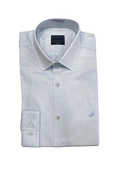 Sarar Інтерв'ю Слім-фіт світло-синя сорочка