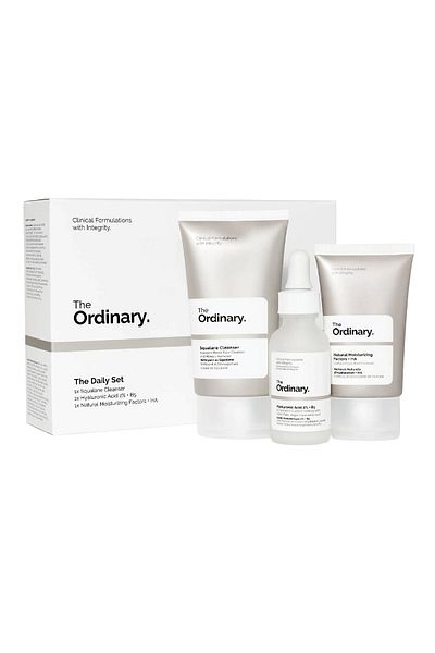 The Ordinary مجموعة منظف السكوالين اليومي + حمض الهيالورونيك 2% B5 + عوامل ترطيب طبيعية + حمض الهيالورونيك