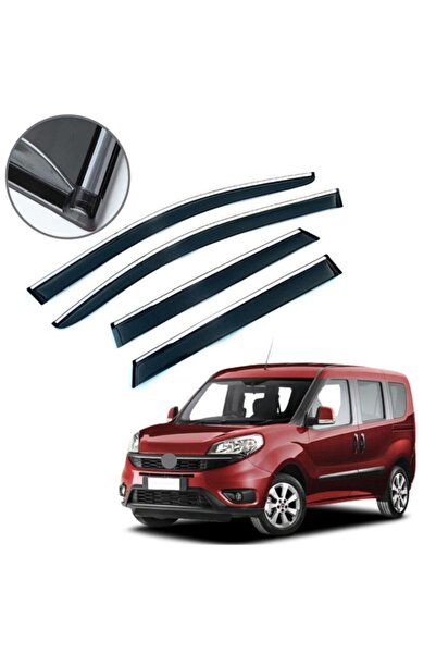 Carmind Fiat Doblo Krom Çıtalı Cam Rüzgarlığı 2010-2019 (4 Lü)