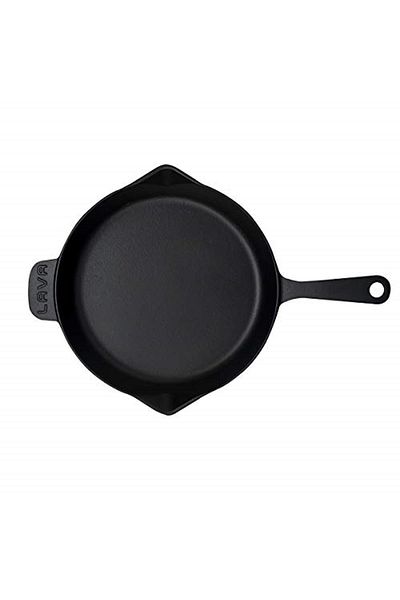 Lava Cast Iron Round Frying Pan with Metal Handle