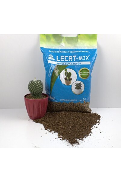 lecat Kil Bilyesi 5 lt 0-3 mm 1 Adet Kaktüs Sukulent Orkide Kil Bilyesi Hidro...