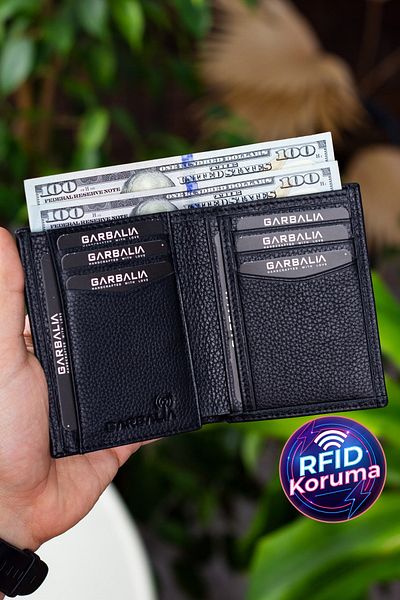 Garbalia Men's Black Kevin Genuine Leather Wallet