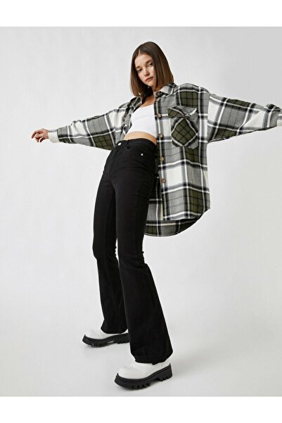 Ramrod Жіночі чорні джинси з високою талією та широкими штанинами, Solmaz