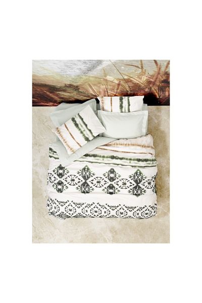Cotton Box Σετ Παπλωματοθήκη Mist Μονό Παπλωματοθήκη Gravel Green