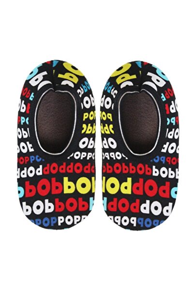 UNLIMITED LEGWEAR Pop Art Yazı Desenli Altı Kaymaz Çocuk Ev Patiği