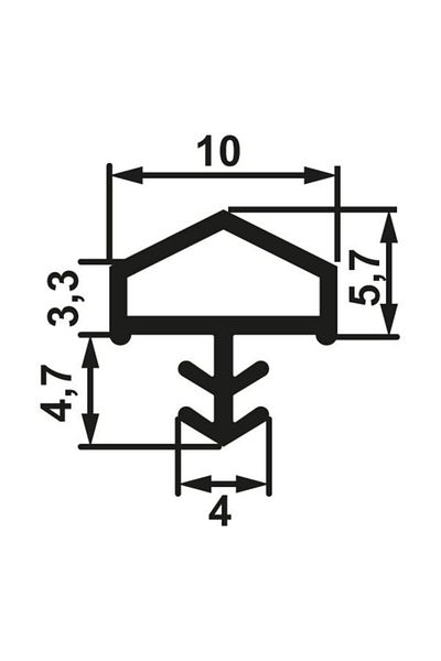 Hafele F03 Center Base Roof Type Door Wick 10mm, Brown Color 950.48.041 (25 Meters Four Doors)