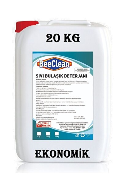BeeClean Ekonomik 20 Kg Sıvı Bulaşık Deterjanı ( Esbd 20 - 30 - 10 ) Elde Yıkama