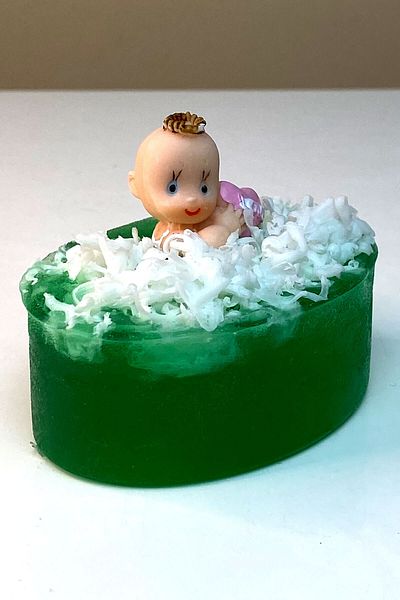 FANTASTİK SANAT ATÖLYESİ Decorative Gift Powder Scented Children's Bath and Hand Soap - Baby Soap - 120 grams - Oval