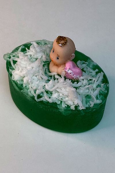 FANTASTİK SANAT ATÖLYESİ Decorative Gift Powder Scented Children's Bath and Hand Soap - Baby Soap - 120 grams - Oval