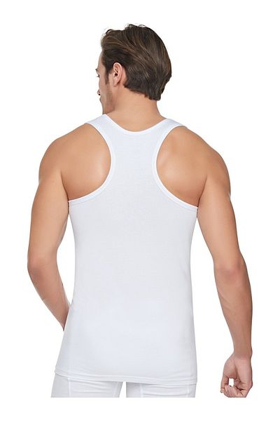 Tutku Ανδρικό εσώρουχο White Sportsman Ribbed Lycra Rambo