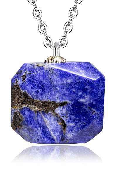 Tesbih Atölyesi Certified High Quality Raw Natural Lapis Lazuli Stone Necklace