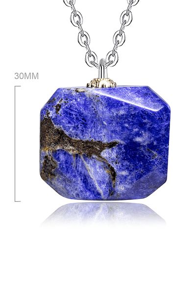 Tesbih Atölyesi Certified High Quality Raw Natural Lapis Lazuli Stone Necklace
