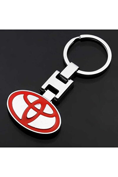 idealaksesuar ميدالية مفاتيح سيارة تويوتا معدنية حمراء اللون