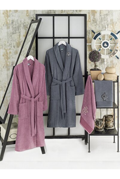 Valezium KSNUMKS Komad Dupli pamuk vezeni Terri Bade mantil Set