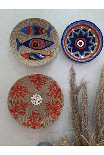 ocean boheme decor Hasır Duvar Tabağı