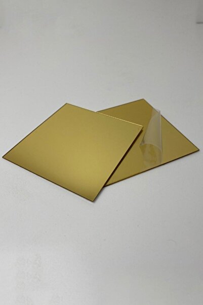 Decorative Plexiglass Mirror Gold(Self Adhesive) 20x20 2pcs